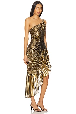 Georgia Hardinge The Impression Dress in Metallic Gold
