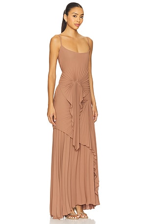 Georgia Hardinge The Torrent Floorlength Dress in Brown