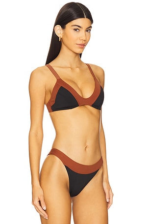 GIGI C Brett Bikini Top in Black