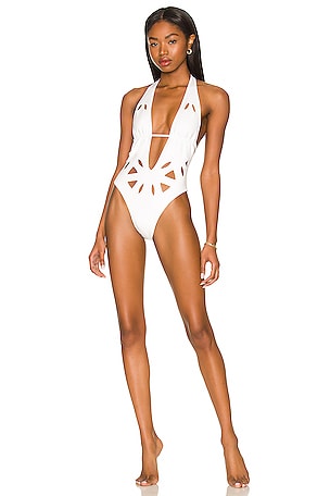 And Co Gold Side Tie One Piece Swimsuit