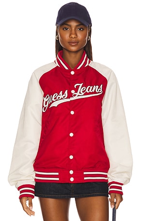 Raglan Patch Bomber Jacket Guess Jeans