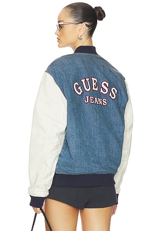 Denim Letterman Jacket Guess Jeans