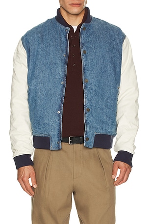 Denim Letterman Jacket Guess Jeans