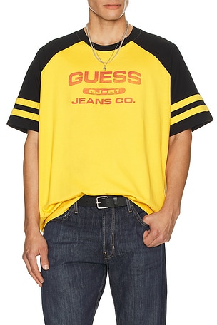Short Sleeve Raglan Tee Guess Jeans
