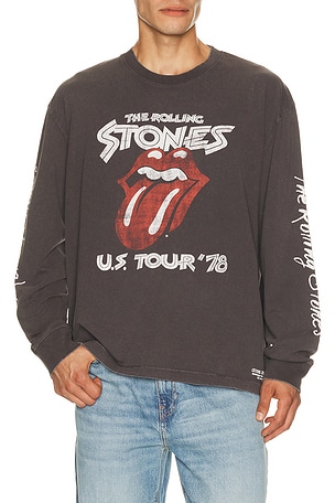 x Rolling Stones Oversized Long Sleeve Tee Guess Jeans