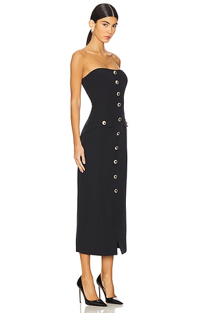 Generation Love Misha Crepe Midi Dress in Black