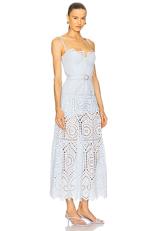 Generation Love Zuria Cotton Eyelet Maxi Dress in Baby Blue