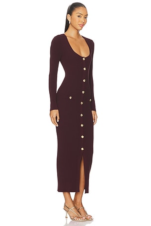 Generation Love Andolina Square Neck Dress in Burgundy