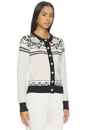 Generation Love Sade Fairisle Cardigan in Black,White