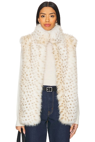 Mimi Leopard Faux Fur Vest Generation Love