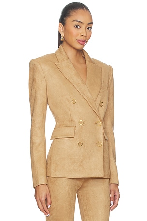 Generation Love Arielle Faux Suede Blazer in Beige