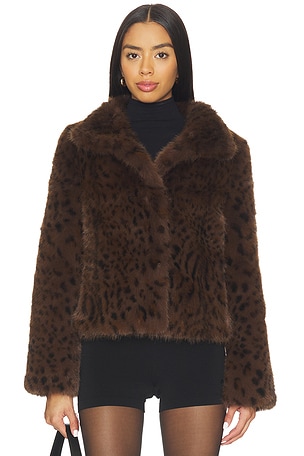 Lexy Leopard Faux Fur Jacket Generation Love