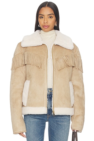 Inez Vegan Faux Shearling Jacket Generation Love