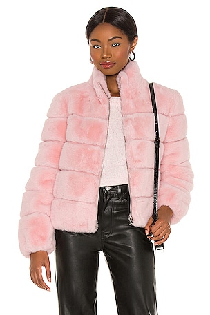 Generation Love Jodi Faux Fur Jacket in Light Pink | REVOLVE