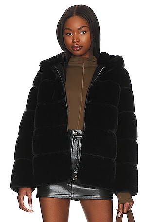 Annabelle Faux Fur Hooded Jacket Generation Love