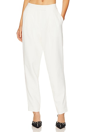Belted Wide Leg Pants With Pockets In White | Adrianna Papell