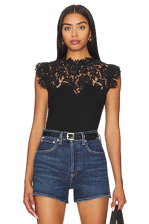 Generation Love Willow Lace Combo Top in Black REVOLVE