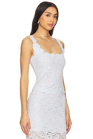 Generation Love Bronwyn Sequin Lace Top in Baby Blue