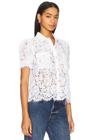 Generation Love Maude Lace Shirt in White