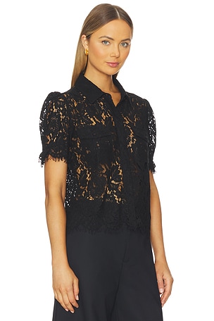 Generation Love Mina Lace Shirt in Black