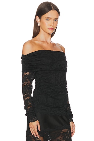Generation Love Romeo Lace Top in Black