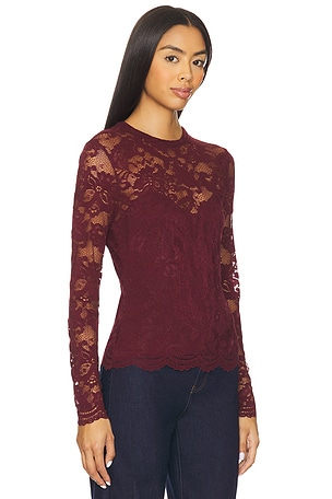 Generation Love Clayton Lace Top in Burgundy
