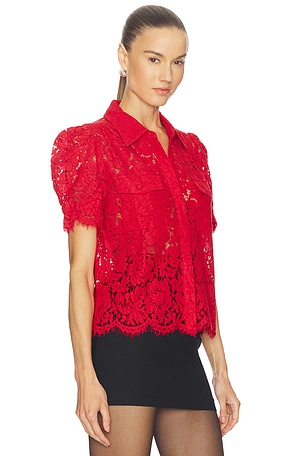 Generation Love Mina Lace Top in Red. Size XS. Also