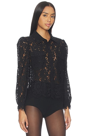 Generation Love Lina Lace Shirt in Black