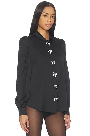 Generation Love Arly Bow Blouse in Black