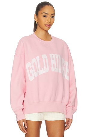 Oro henge wide arm sweatshirt en color rosado