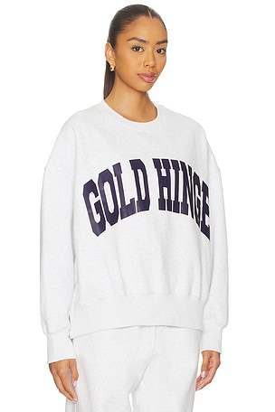 Gold Hinge Wide Arm Sweatshirt in Grey