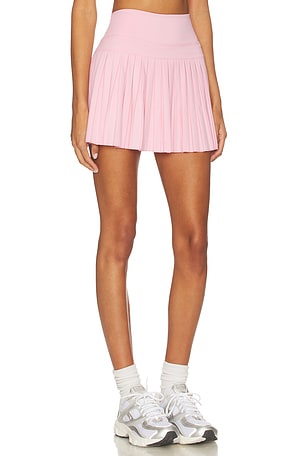 Gold Hinge 15'' Pleated Tennis Skirt in Pink