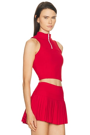 Oro henge top con cremallera parcial day to night en color rojo