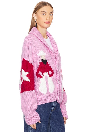 GOGO Sweaters Short Cowboy Cardi in Pink