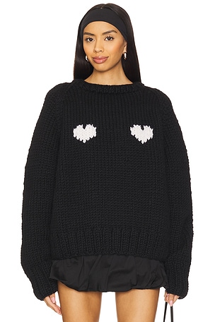 Two Hearts Slouchy Pullover GOGO Sweaters