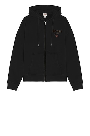 Stacked Logo Zip Up Hoodie Guess Originals