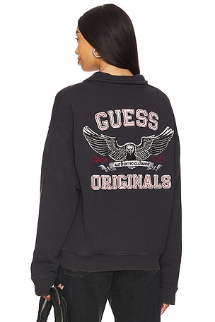 Washed Half Zip Sweatshirt Guess Originals