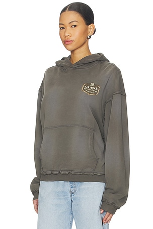 Guess Originals Graphic Boxy Hoodie in Grey