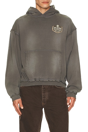 Guess Originals Graphic Boxy Hoodie in Grey