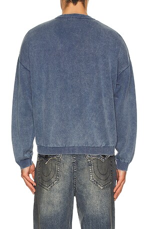 Guess Originals Boxy Logo Sweater in Blue