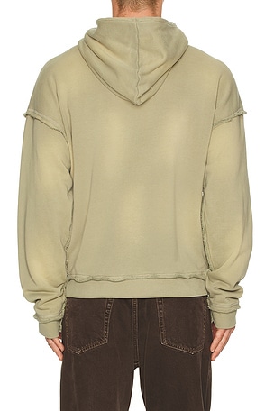 Guess Originals Small Triangle Logo Boxy Hoodie in Sage