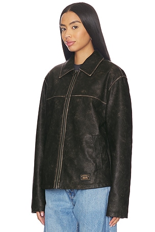 Guess Originals Faux Leather Jacket in Black