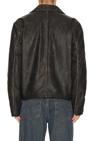 Guess Originals Faux Leather Jacket in Black