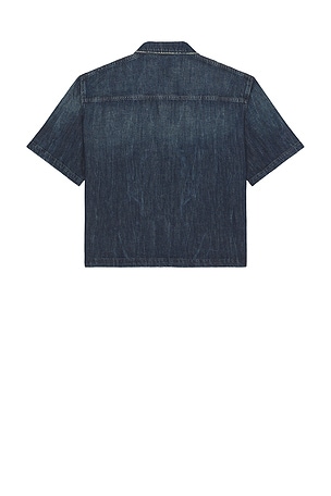 Guess Originals Denim Zip Shirt in Blue