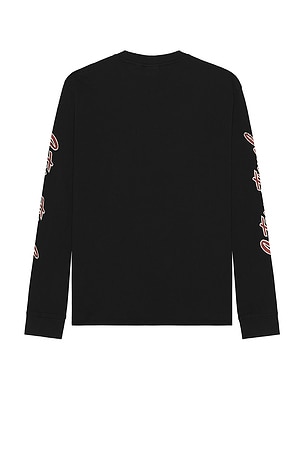 Guess Originals Race Long Sleeve Tee in Black