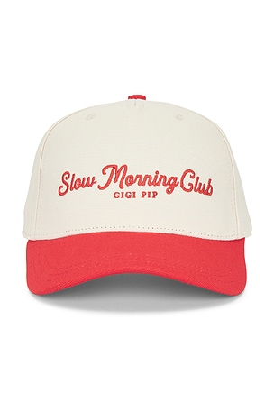 Gigi Pip Slow Morning Hat in Red,Cream