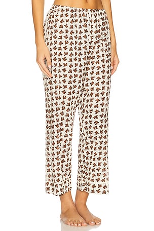 The Great The Easy Sleep Pant in Cream,Brown