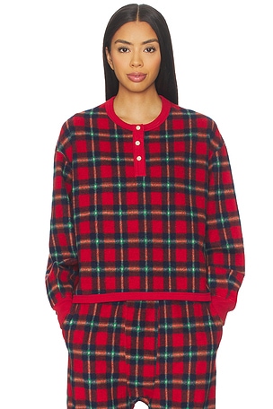 The Plush Fleece Henley Sleep Sweatshirt The Great