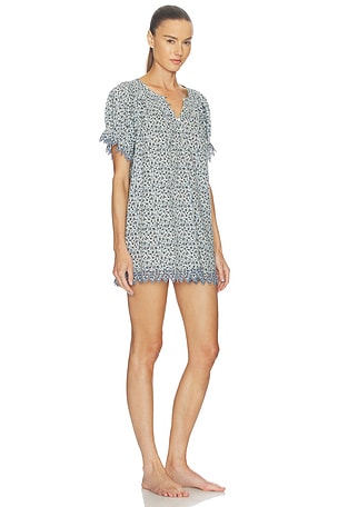 The Great The Smocked Sleep Eyelet Dress in Blue
