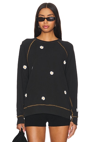 The College Sweatshirt With Daisy Embroidery The Great